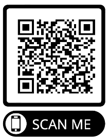 A qr code with the word scan me written underneath it.