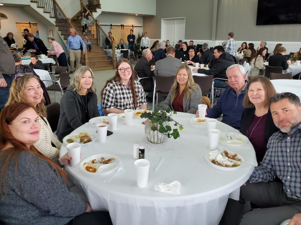 Graduation gathering in a venue near Tulsa